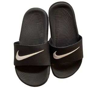 Nike Kawa Shower Kids Black Slide Sandals Size 11C